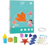 Interactive Pull String 3D Geometry Learning Book - Safe Braided Rope Design, Educational Geometry Play with 3D Shapes Models, Ideal for Geometry Learning & Education (12-Model)