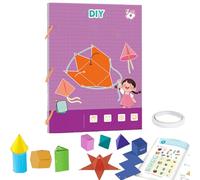 Interactive Pull String 3D Geometry Learning Book - Safe Braided Rope Design, Educational Geometry Play with 3D Shapes Models, Ideal for Geometry Learning & Education (9-Model)