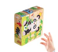 Interactive Puzzle Toy - Preschool Educational Brain Game, Wooden Cube Learning Block, Sturdy Wood Mind Teaser | Classroom Kindergarten Daycare Accessory, School Bedroom Study Playroom Birthday Gift