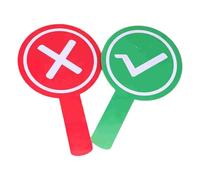 Interactive Right Wrong Sign Board Handheld Double Side Right Wrong Voting Paddle per Compleanno Festa di Nozze Gioco Doppio Parziale Partito Segno Creativo Strumenti di Gioco