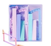Interactive Shape Builder-120 x 60 mm, giocattolo matematico in ABS, pratico design geometrico con semplice assemblaggio, risorsa di apprendimento precoce per giochi educativi, prescolari, elementari