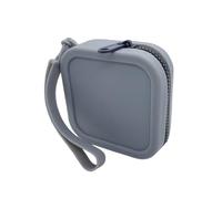 Interactive Silicone Coin Purse, Responsive Small Change Wallet, Smooth Zip Closure, Compact Multi Use Pouch, Mini Billfold, Ideal for Cards, Change, Keys, and Cosmetics Use, grigio, Se référer au