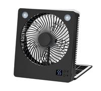 Interactive Solar Fan, Cooling Portable Blower, Ricaricabile Folding Device, Quiet 3 Speed Procedures, Solar Powered System for Outdoor Camping, Crisis Kits, Bedroom Travel Use 7.2x2.36x8.19 Inches