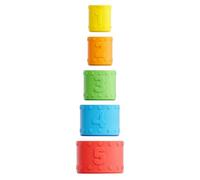 Interactive Suction Cup Bath Toys - Funny Silicone Sensory, Game Waterfall | Soft Food-Grade Silicone Material With Strong Grip Suction Base, Stackable Cup Pouring Sprinkler Hole Design For Aged 1-4 Boy