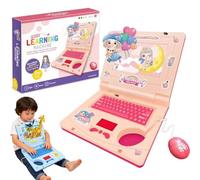 Interactive Toy Laptop-Featuring Lights, Sounds, and Educational Games, Laptop giocattolo interattivo con Luci e Suoni, Computer Educativo Regali per Bambini compleanni e Natale，D