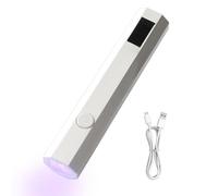 Interactive UV Nail Lamp, Gel, Small Handheld Rechargeable, Nail Dryer for Rhinestone Glue Decoration, Fast Extension, Home, Travel, 2 Timers, 4.06x0.75 inches