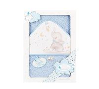 Interbaby Asciugamano con cappuccio per neonato ELEFANTE in blu - 560 g