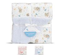 Interbaby Copertina Neonato Elefante blu in tessuto Sherpa