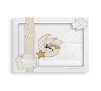 INTERBABY - Lenzuola Culla Orsetto Amoroso Beige