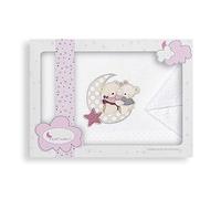 Interbaby - Lenzuola Culla Orsetto Amoroso Bianco Rosa