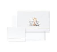 Interbaby - Lenzuola per bambini 100% cotone auto/Mosè/Cappotto - Giraffa Elefante Set 3 Pcs, Sotto+Piano di lavoro+Federa Cuscino - Made in Italy
