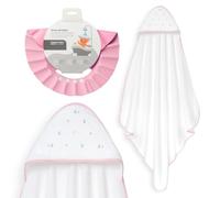 Interbaby - Mantello da bagno per bambini + berretto regolabile | Asciugamano con cappuccio 100% cotone, unisex, morbido, asciugatura rapida, ideale per neonati, neonati e bambini piccoli, motivo