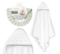 Interbaby - Mantello da bagno per bambini + berretto regolabile | Asciugamano con cappuccio 100% cotone, unisex, morbido, asciugatura rapida, ideale per neonati, neonati e bambini piccoli, motivo