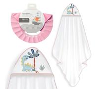 Interbaby - Mantello da bagno per bambini + berretto regolabile | Asciugamano con cappuccio 100% cotone, unisex, morbido, asciugatura rapida, ideale per neonati, neonati e bambini piccoli, design