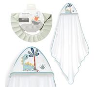 Interbaby - Mantello da bagno per bambini + berretto regolabile | Asciugamano con cappuccio 100% cotone, unisex, morbido, asciugatura rapida, ideale per neonati, neonati e bambini piccoli, design