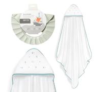 Interbaby - Mantello da bagno per bambini + berretto regolabile | Asciugamano con cappuccio 100% cotone, unisex, morbido, asciugatura rapida, ideale per neonati, neonati e bambini piccoli, motivo