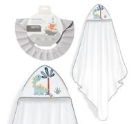 Interbaby - Mantello da bagno per bambini + berretto regolabile | Asciugamano con cappuccio 100% cotone, unisex, morbido, asciugatura rapida, ideale per neonati, neonati e bambini piccoli, design