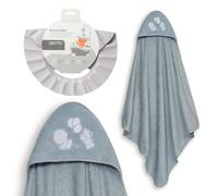 Interbaby - Mantello da bagno per bambini + cappello regolabile | Asciugamano con cappuccio 100% cotone unisex | morbido, asciugatura rapida | Ideale per neonati, neonati e bambini piccoli | Design