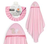 Interbaby - Mantello da bagno per bambini + cappello regolabile | Asciugamano con cappuccio 100% cotone, unisex, morbido, asciugatura rapida, ideale per neonati, neonati e bambini piccoli, design orso