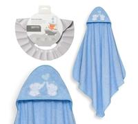 Interbaby - Mantello da bagno per bambini + cappello regolabile | Asciugamano con cappuccio 100% cotone, unisex, morbido, asciugatura rapida, ideale per neonati, neonati e bambini piccoli, design a