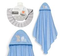 Interbaby - Mantello da bagno per bambini + cappello regolabile | Asciugamano con cappuccio 100% cotone, unisex, morbido, asciugatura rapida, ideale per neonati, neonati e bambini piccoli, design orso