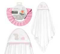 Interbaby - Mantello da bagno per bambini + cappello regolabile | Asciugamano con cappuccio 100% cotone, unisex, morbido, asciugatura rapida, ideale per neonati, neonati e bambini piccoli, design orso
