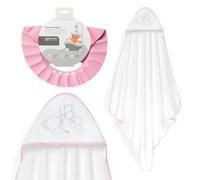 Interbaby - Mantello da bagno per bambini + cappello regolabile | Asciugamano con cappuccio 100% cotone unisex | morbido, asciugatura rapida | Ideale per neonati, neonati e bambini piccoli | Design
