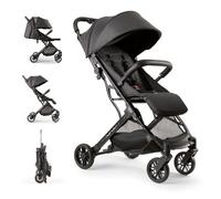 Interbaby - Passeggino Leggero | Passeggino per Bambini Nascita a 48 Mesi o 22 kg | Pulsante di Ripiegamento Rapido, Ammortizzatori, Capottina Intercambiabile XXL, Passeggino Minimum Plus Space Nero