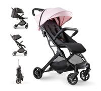 Interbaby - Passeggino Leggero | Passeggino per Bambini Nascita a 48 Mesi o 22 kg | Pulsante di Ripiegamento Rapido, Ammortizzatori, Capottina Intercambiabile XXL, Passeggino Minimum Plus Space Rosa