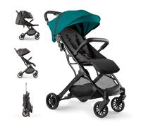 Passeggino Interbaby | Passeggino da nascita fino a 48 mesi o 22 kg | Pulsante pieghevole rapido, ammortizzatori, capottina XXL intercambiabile, passeggino Minimum Plus Space Verde