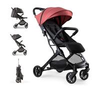 Interbaby - Passeggino Leggero | Passeggino per Bambini Nascita a 48 Mesi o 22 kg | Pulsante di Ripiegamento Rapido, Ammortizzatori, Capottina Intercambiabile XXL, Passeggino Minimum Plus Space Rosso
