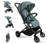 Interbaby - Passeggino Voyage | Passeggino dalla nascita fino a 48 mesi o 22 kg | Pulsante pieghevole rapido, ammortizzatori, capottina XXL intercambiabile, braccioli | Passeggino verde