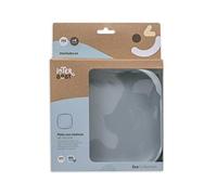 Interbaby Piatto piano in silicone blu per bambini