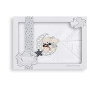 Interbaby -Sabbane Culla Orsetto Amoroso Bianco Grigio