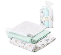 Interbaby Set 3 mussole per neonato Panda verde