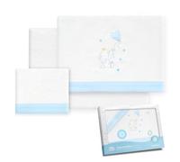 Interbaby - Set di lenzuola per passeggino, 40 x 80 cm, 100% cotone | Lenzuola per culla in flanella calda | Include lenzuolo sotto con angoli, lenzuolo sopra e federa | Ideale per l'inverno |
