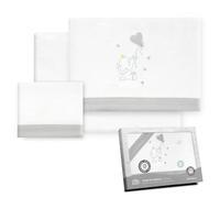 Interbaby - Set di lenzuola per passeggino, 40 x 80 cm, in cotone 100% | lenzuolo per lettino in flanella, caldo | Include lenzuolo con angoli, piano di lavoro e federa per cuscino, ideale per