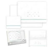 Interbaby - Set lenzuola minicla 50 x 80 cotone 100% | lenzuola per lettino | Include lenzuolo inferiore, piano di lavoro e federa per cuscino | Ideale per primavera, estate | stella luna multicolore