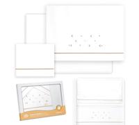 Interbaby - Set lenzuola minicla 50 x 80 cotone 100% | lenzuola per lettino | Include lenzuolo inferiore, piano di lavoro e federa per cuscino | Ideale per primavera, estate | stella luna multicolore