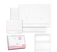 Interbaby - Set lenzuola minicla 50 x 80 cotone 100% | lenzuolo per lettino in flanella, caldo | Include lenzuolo con angoli, piano di lavoro e federa per cuscino | ideale inverno | stelle luna