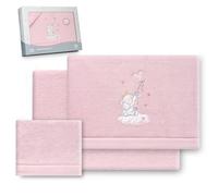 Interbaby - Set lenzuola per lettino 60 x 120 cm, 100% poliestere, lenzuolo per lettino corallino, caldo, morbido, con lenzuolo con angoli, piano di lavoro e federa per cuscino, ideale per l'inverno |