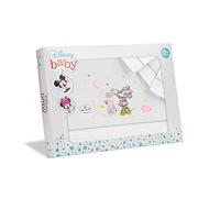 Interbaby Set Lenzuola Per Lettino 70X140 Disney Minnie Bianco E Grigio - 340 g