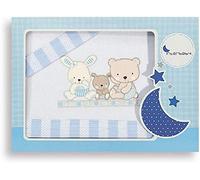 Interbaby - Set per culla, modello Love, colore: blu