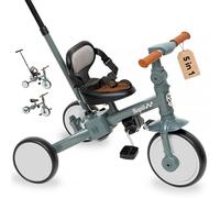 Interbaby Triciclo Evolutivo 5 in 1 Bambini Maniglione 1-5 Anni (Grigio)