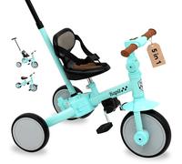 Interbaby Triciclo Evolutivo 5 in 1 Bambini Maniglione 1-5 Anni (Verde)