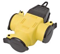 interBär 9007-006.01 Connettore a 3 vie Gomma 230 V Giallo IP44