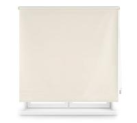 INTERBLIND Tenda a rullo oscurante liscia, dimensioni 120 x 175 cm (larghezza x altezza), dimensioni del tessuto 117 x 170 cm, colore beige, isolamento termico dalla luce e dal freddo e dal calore