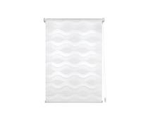 INTERBLIND | Tenda avvolgibile notte e giorno doppio strato ondulato dimensioni 37 x 150 - Tenda installazione versatile: appendere, avvitare, incollare dimensioni tessuto 34 x 145