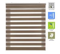 INTERBLIND | Tenda avvolgibile notte e giorno elegante, dimensioni 120 x 180 x altezza - Tenda a rullo facile installazione Dimensioni tessuto 117 x 175 - Tenda colore marrone