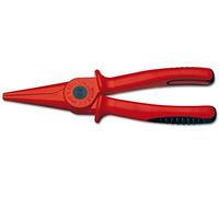 Intercable 11095 ISOpiù Pinza a Becchi Mezzotondi Diritti, 200 mm | Pinza professionale isolata senza taglienti con superficie di presa zigrinata, ideale per manipolazioni di precisione